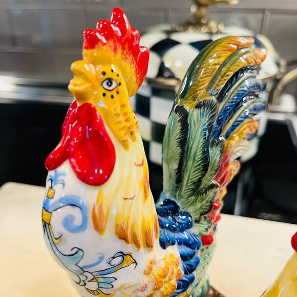 Vintage Fitz & Floyd Rooster and hen napkin holder - Picture 13 of 13